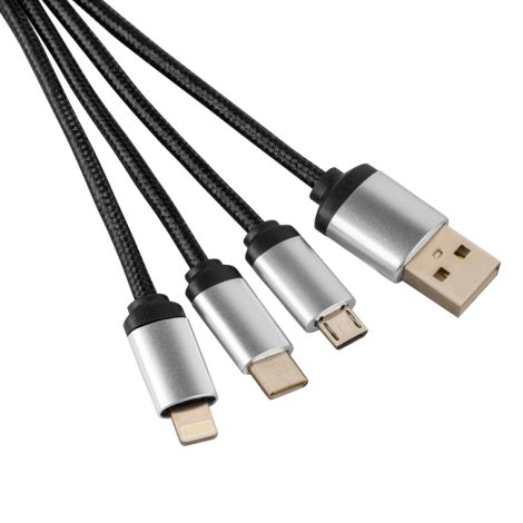 Multikabel USB z podświetlanym logo